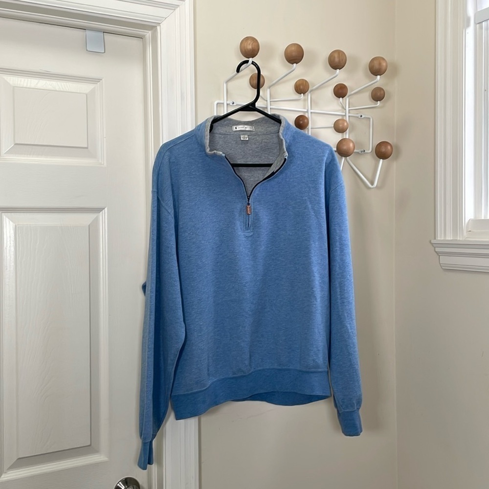 Peter Millar - Performance Golf Crown 1/4 Zip Pullover - Blue - L